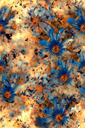 花卉组合印花华亿平台图片