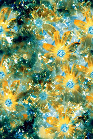 花卉组合印花华亿平台图片