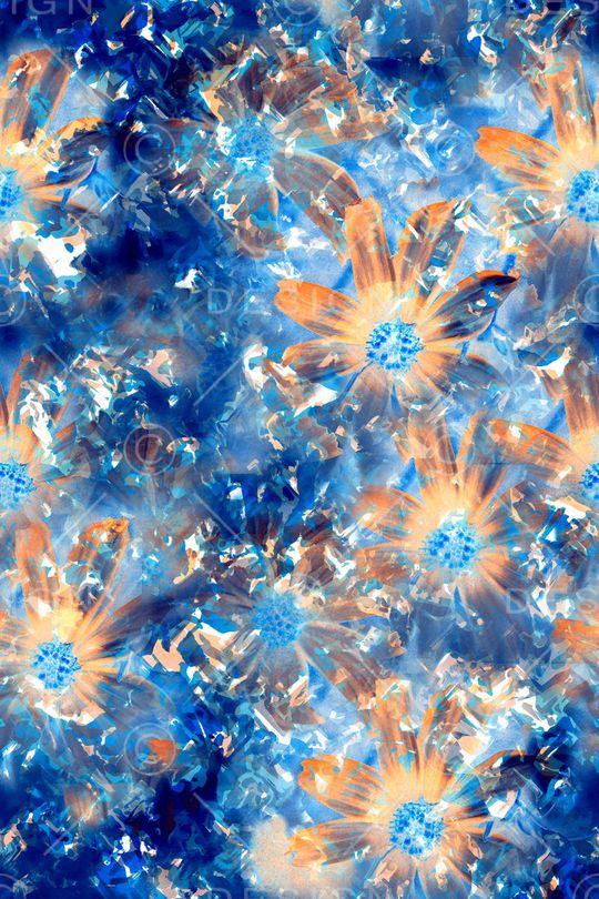 花卉组合印花华亿平台图片