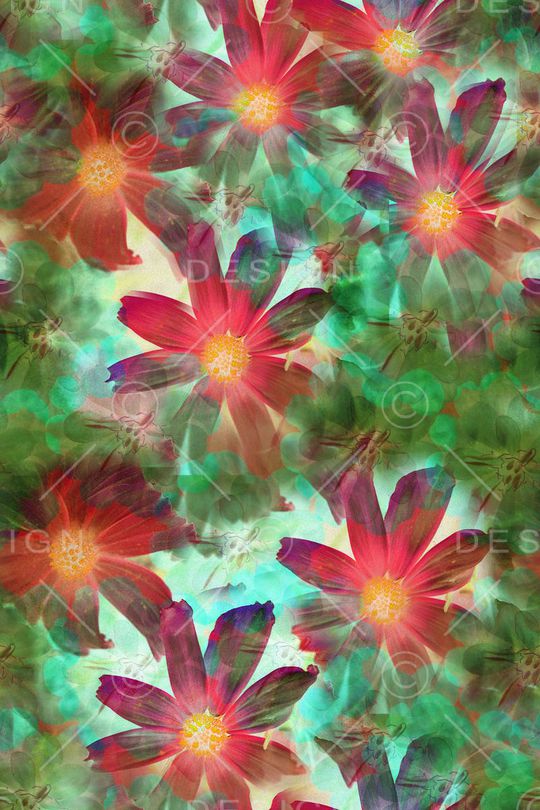 花卉印花华亿平台图片