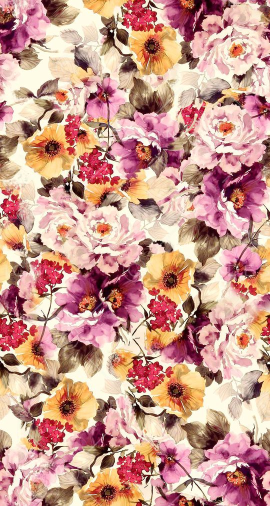 手绘花卉印花华亿平台图片