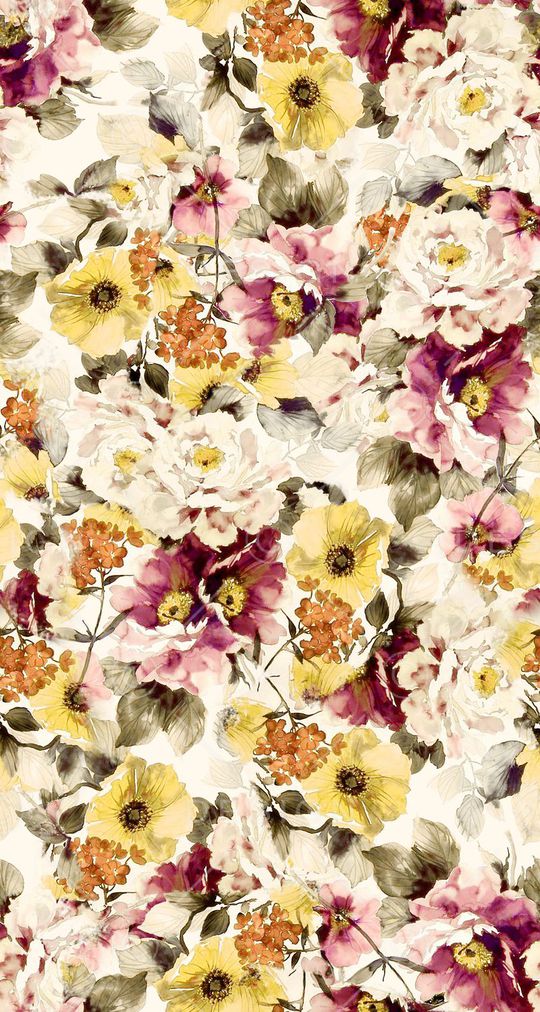 手绘花卉印花华亿平台图片