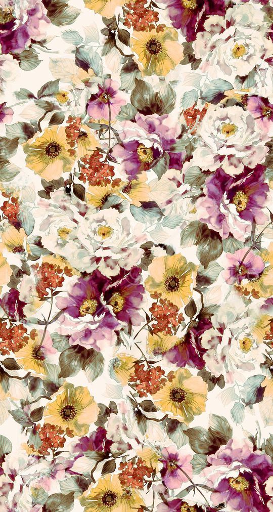 手绘花卉印花华亿平台图片