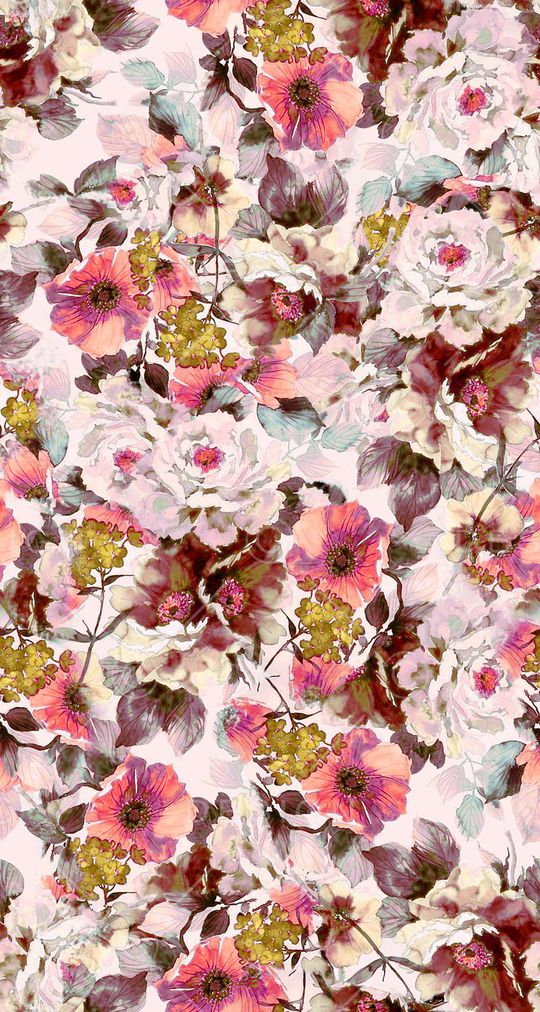 手绘花卉印花华亿平台图片