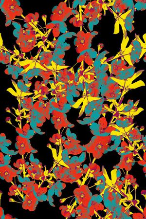 五彩颜色印花华亿平台图片