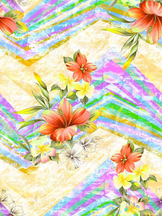 抽象几何清爽梦幻艺术平底立体手绘满版最新高清数码蕾丝民族中国风绣花珠宝肌理时尚潮

流大牌复古欧美风水彩花卉印花华亿平台图片