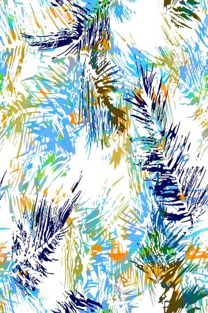 抽象几何清爽梦幻艺术平底立体手绘满版最新高清数码蕾丝民族中国风绣花珠宝肌理时尚潮

流大牌复古欧美风抽象树叶印花华亿平台图片