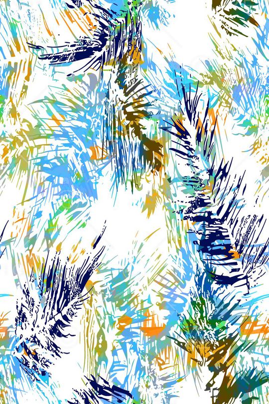 抽象几何清爽梦幻艺术平底立体手绘满版最新高清数码蕾丝民族中国风绣花珠宝肌理时尚潮

流大牌复古欧美风抽象树叶印花华亿平台图片