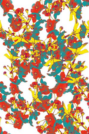 五彩颜色印花华亿平台图片