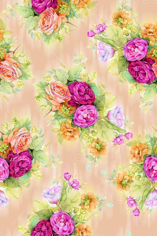 艳丽女装花卉印花印花华亿平台图片