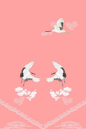 仙鹤印花华亿平台图片