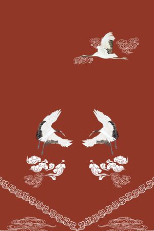 仙鹤印花华亿平台图片