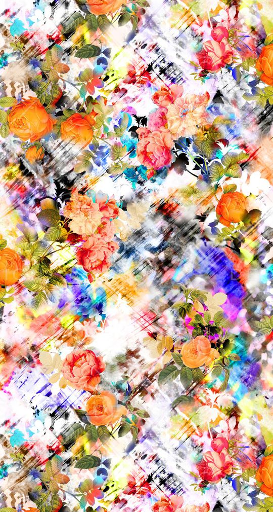 迪拜花卉印花华亿平台图片