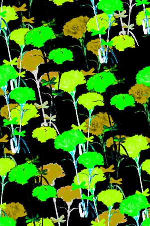 简约花卉组合印花华亿平台图片