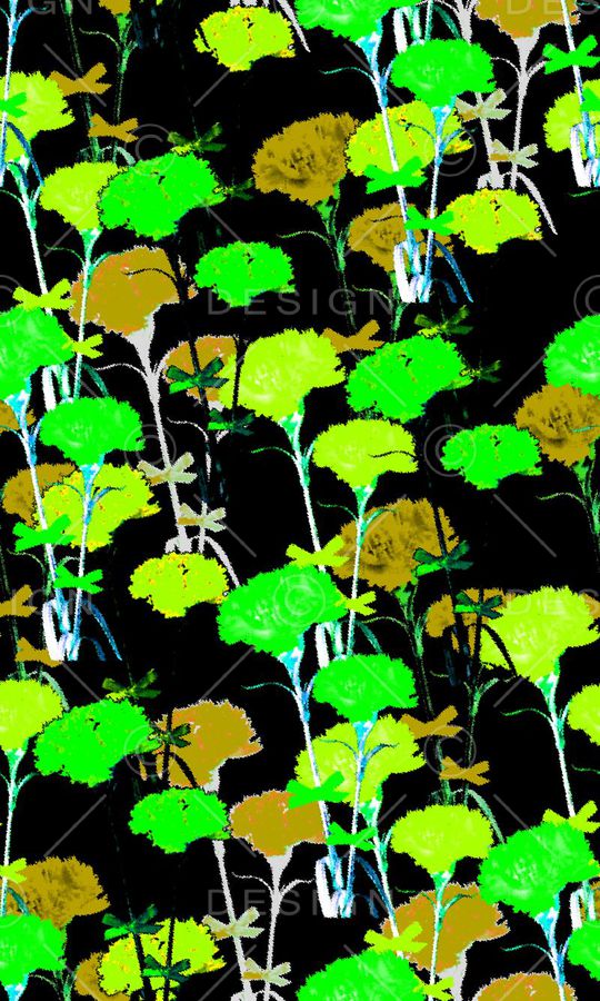 简约花卉组合印花华亿平台图片