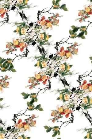 水墨印花华亿平台图片