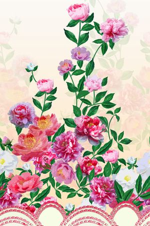 围巾华亿平台印花华亿平台图片