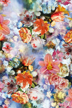 手绘印花华亿平台图片