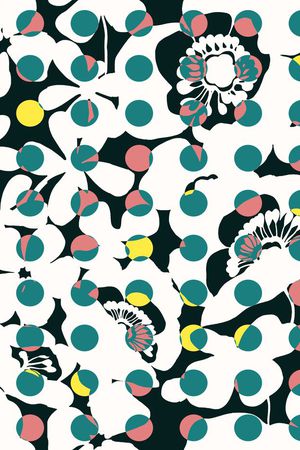 抽象几何印花华亿平台图片