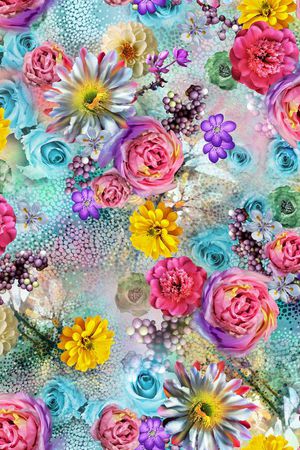 花卉印花华亿平台图片