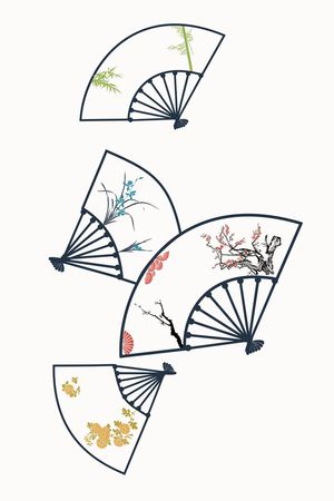 工笔画印花华亿平台图片