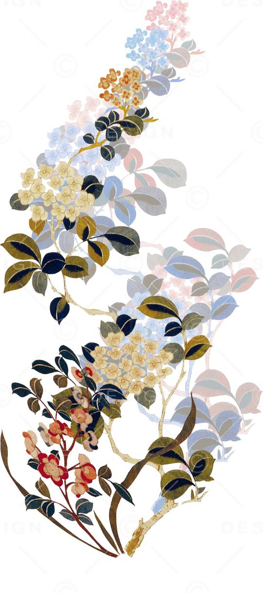 浪漫花卉印花华亿平台图片