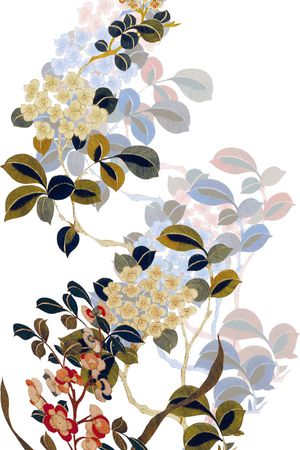 浪漫花卉印花华亿平台图片