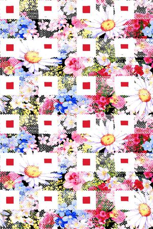 抽象几何清爽梦幻艺术平底立体手绘满版最新高清数码蕾丝民族中国风绣花珠宝肌理时尚潮

流大牌复古欧美风花卉印花华亿平台图片