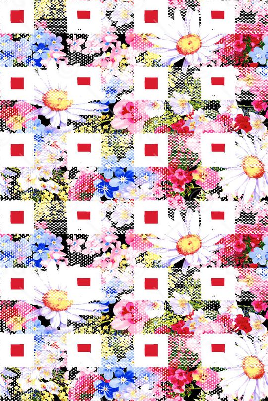 抽象几何清爽梦幻艺术平底立体手绘满版最新高清数码蕾丝民族中国风绣花珠宝肌理时尚潮

流大牌复古欧美风花卉印花华亿平台图片