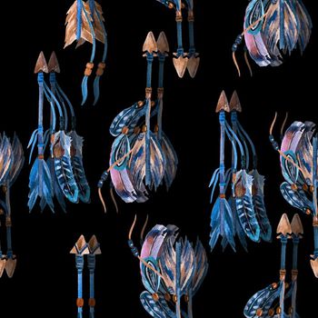 610750-部落羽毛阴影黑