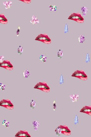 时尚水墨画宝石印花华亿平台图片