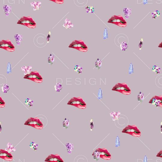 时尚水墨画宝石印花华亿平台图片