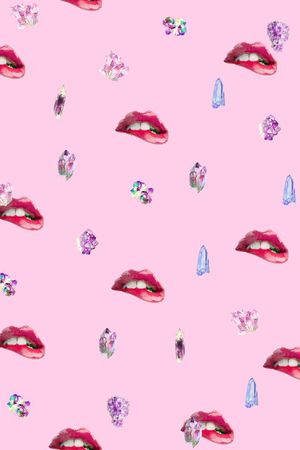 时尚水墨画宝石印花华亿平台图片