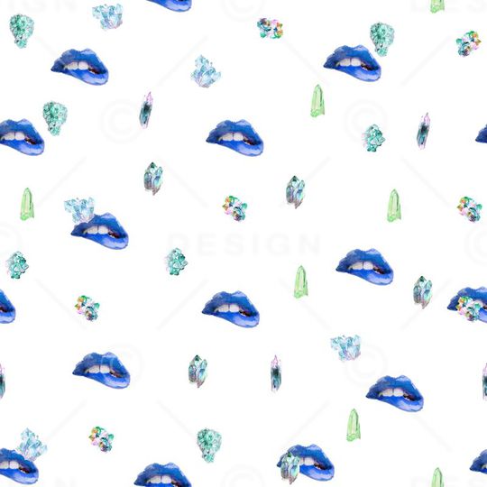 时尚水墨画宝石印花华亿平台图片