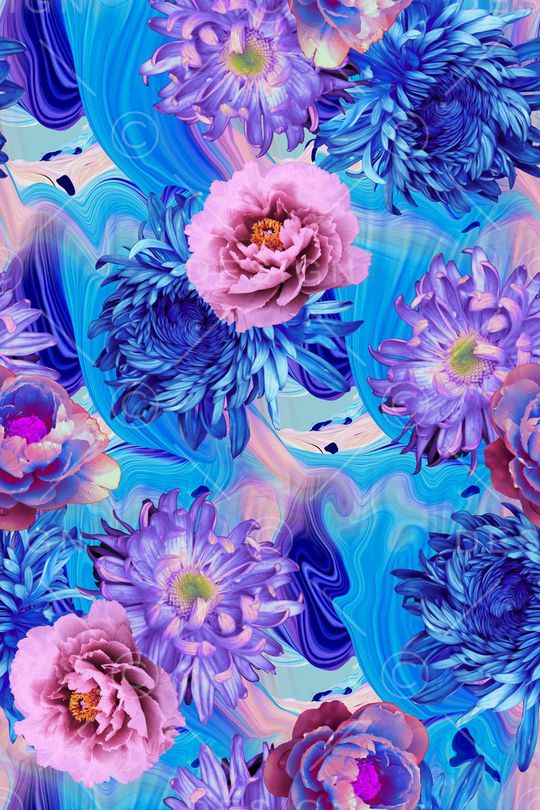 花卉印花华亿平台图片