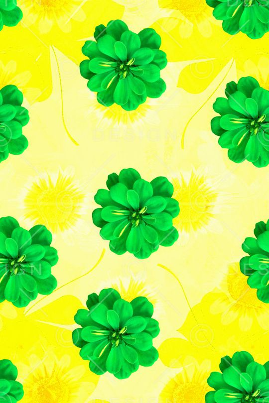 热带花卉印花华亿平台图片