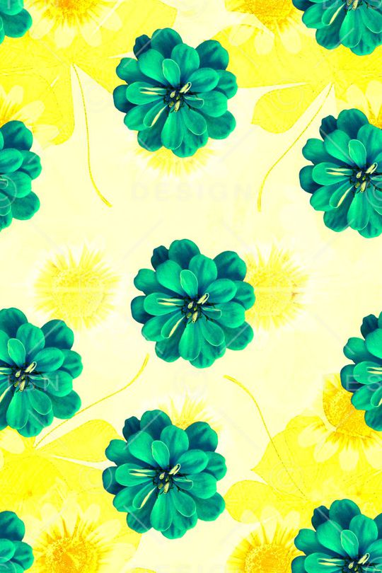 热带花卉印花华亿平台图片