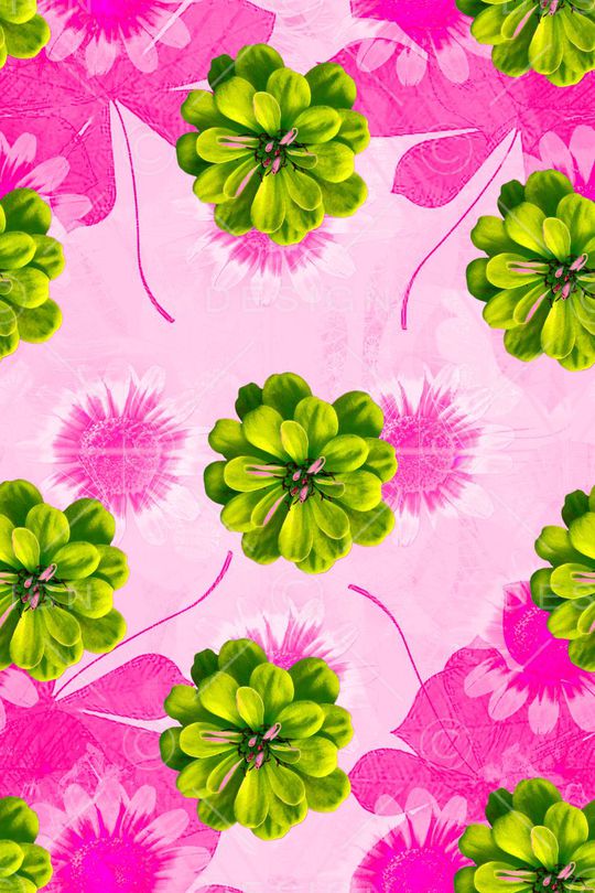 热带花卉印花华亿平台图片