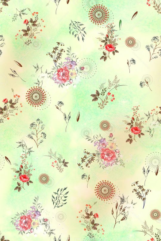 L.D~花卉印花华亿平台图片