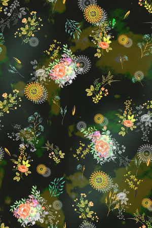 L.D~花卉印花华亿平台图片