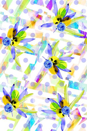 抽象几何清爽梦幻艺术平底立体手绘满版最新高清数码蕾丝民族中国风绣花珠宝肌理时尚潮

流大牌复古欧美风水彩花卉印花华亿平台图片