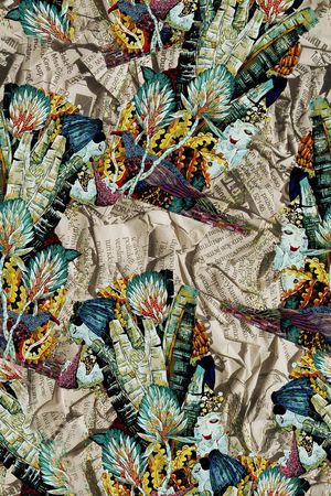 花卉水果蔬菜器皿油画组合印花华亿平台图片