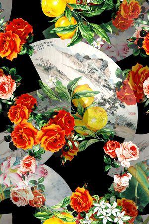 花卉印花华亿平台图片