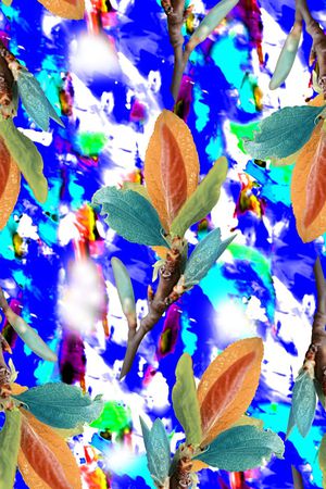 时尚抽象花卉印花华亿平台图片