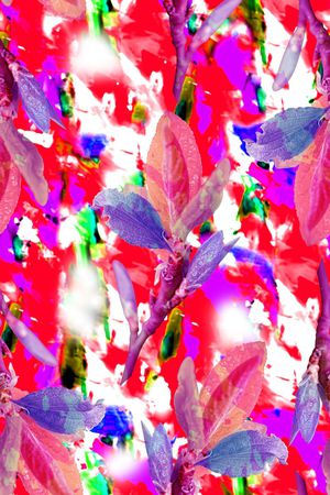 时尚抽象花卉印花华亿平台图片