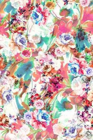 L.D~花卉印花华亿平台图片