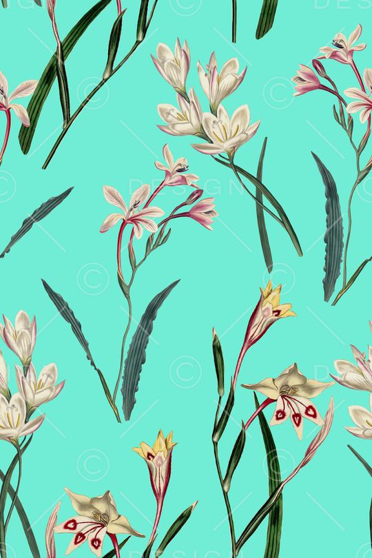 时尚水彩花卉服装印花华亿平台图片