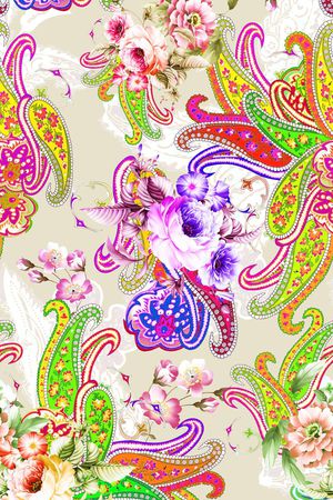 佩斯利印花华亿平台图片