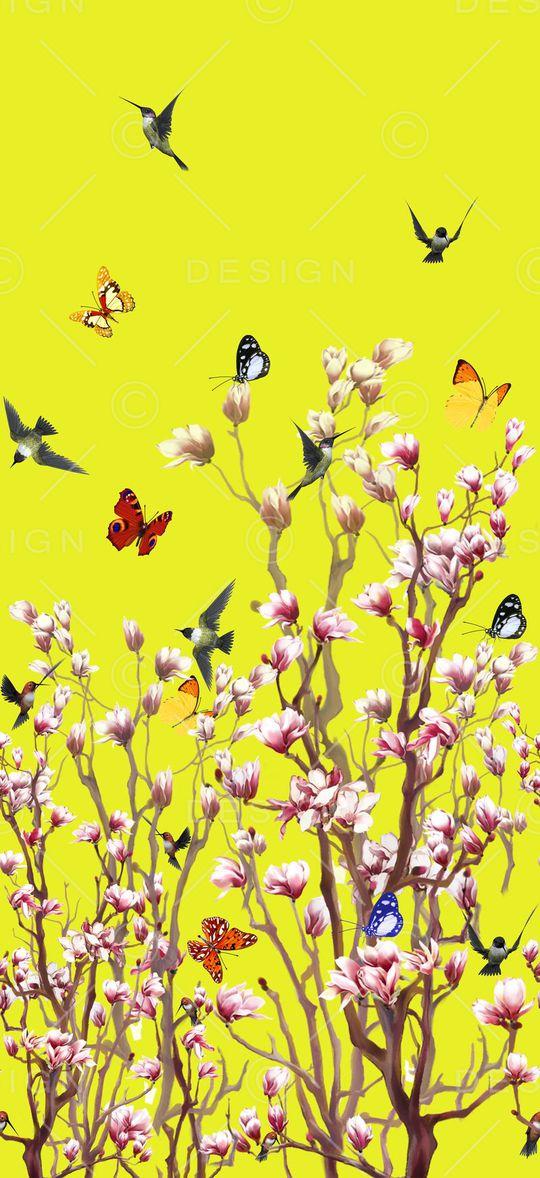 蝴蝶印花华亿平台图片