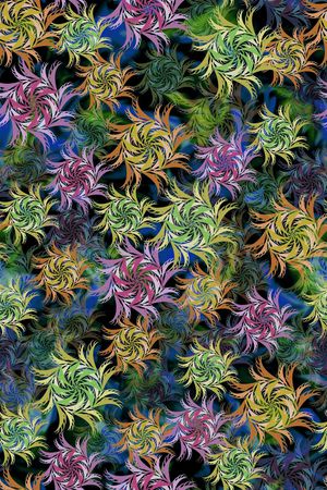 热带花卉印花华亿平台图片